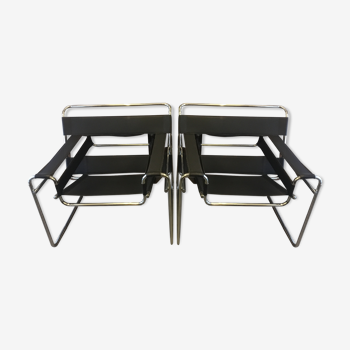 Paire de fauteuils Wassily par Marcel Breuer