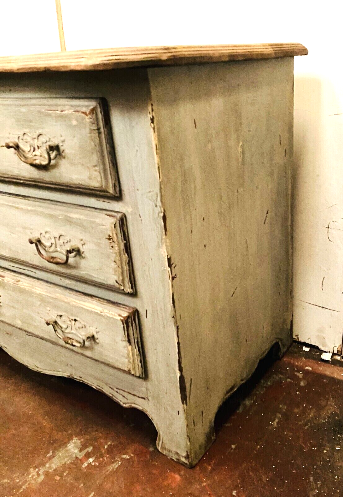 Storage cabinet patinated wood XX Century