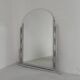 Miroir Art Déco biseauté, cadre en aluminium, années 1930