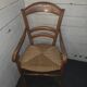 Fauteuil de bureau en hêtre et paille