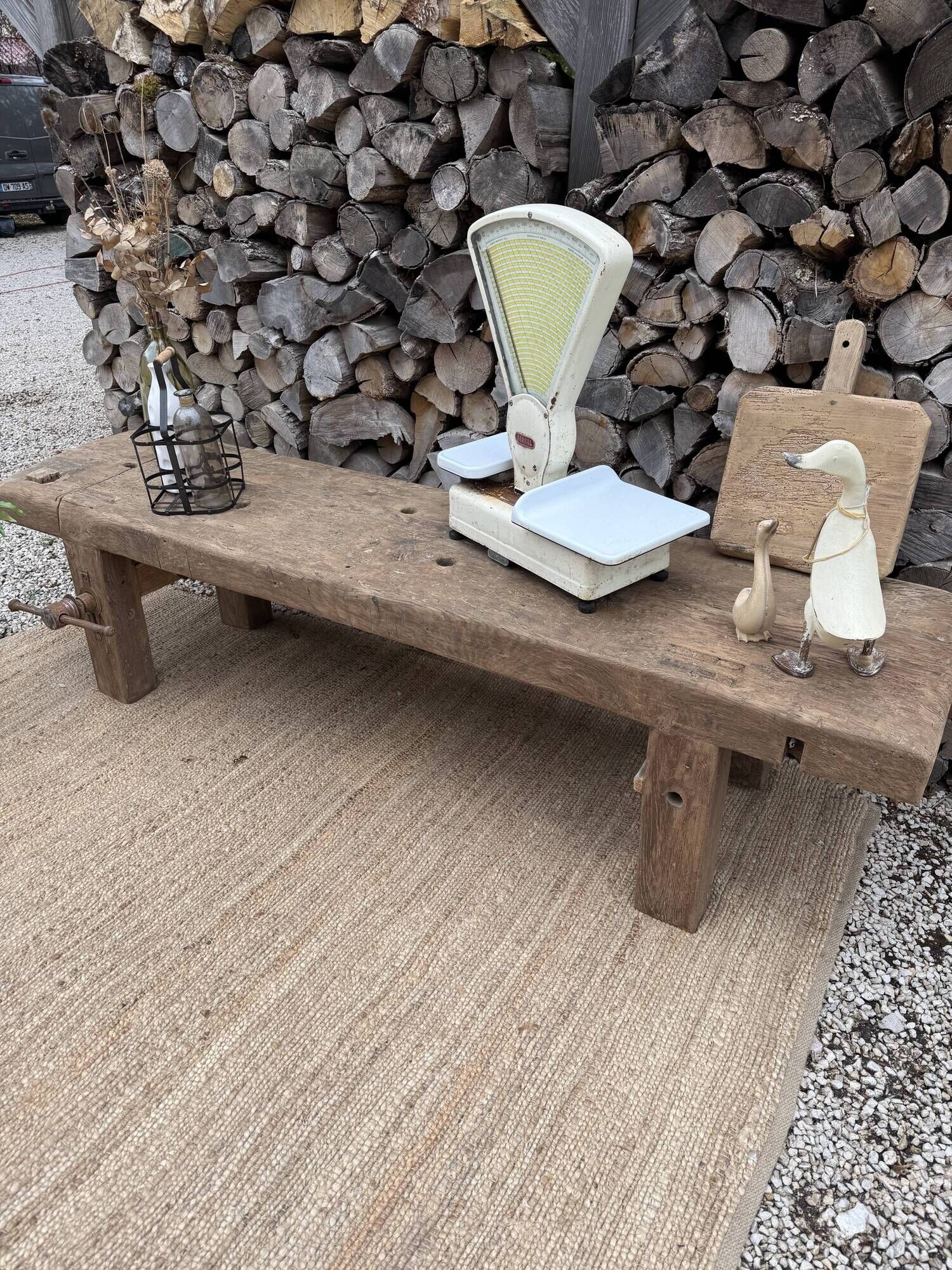 low carpenter's bench / TV stand bench