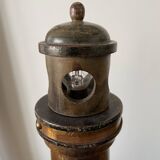 Souvenir lighthouse lamp from Calais in wood
