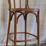 High chair in curved wood - mid. 20th century