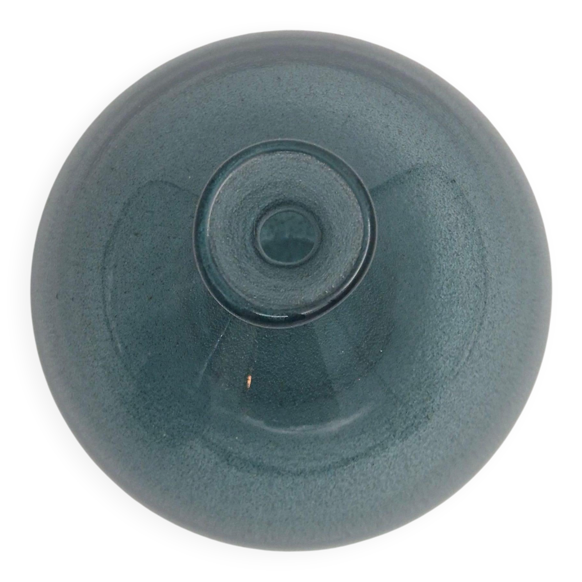 Erik Höglund, balloon-shaped blue glass vase for Boda, Sweden, mid-20th century.