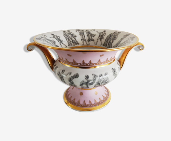 Vase porcelaine décor Grèce antique Bavaria