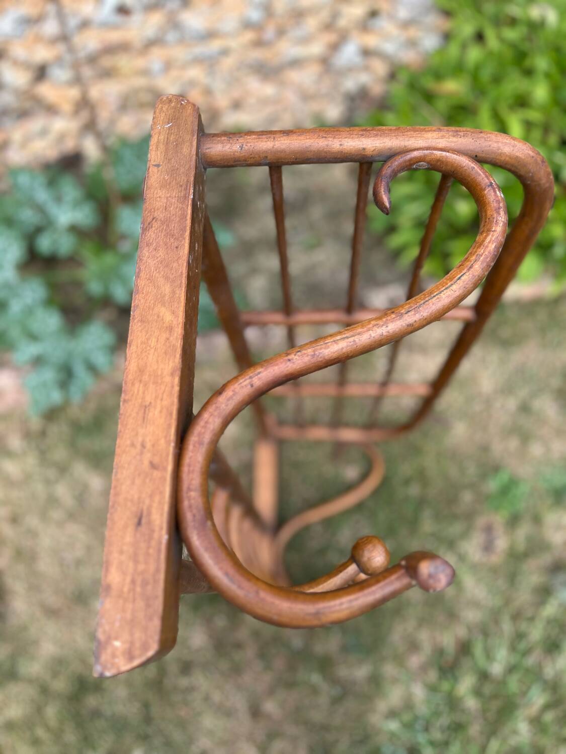 1900s bistro wall coat rack