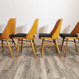 Dining chairs by radomir hoffman for ton, 1950s, set of 4