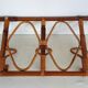Vintage wall coat rack in bamboo and rattan.