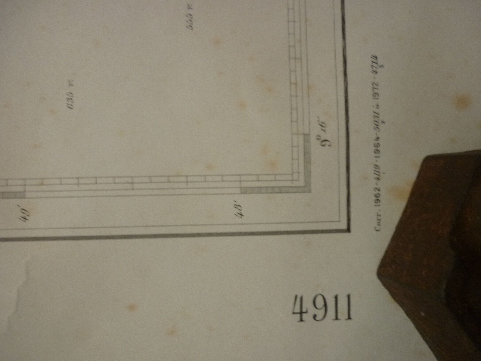 Map of the navy "cap corse - canelle - cap sagro" nº 4911