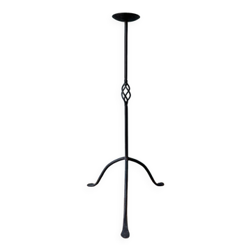 Wrought iron tripod candle holder