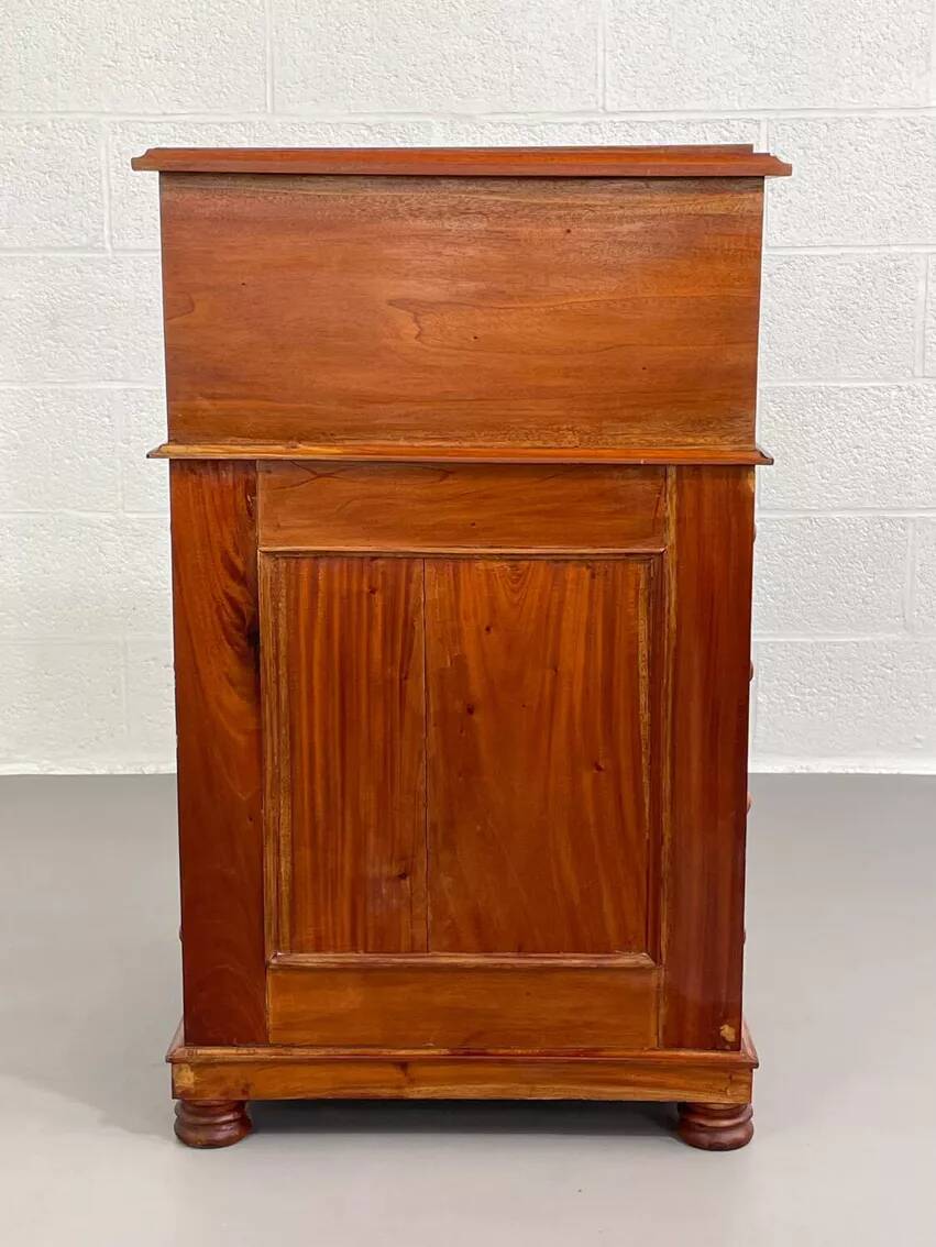20th century Davenport desk with walnut piano top