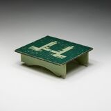 Green Art Populaire Side Table, France, 19th Century