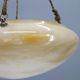 1930s European Secession–Art Deco pendant light with rope suspension and glass