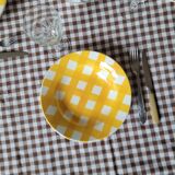 La Redoute x Selency set of 4 yellow semi-deep plates