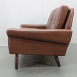 Mid-century Danish two-seat leather sofa by Svend Skipper, 1960s