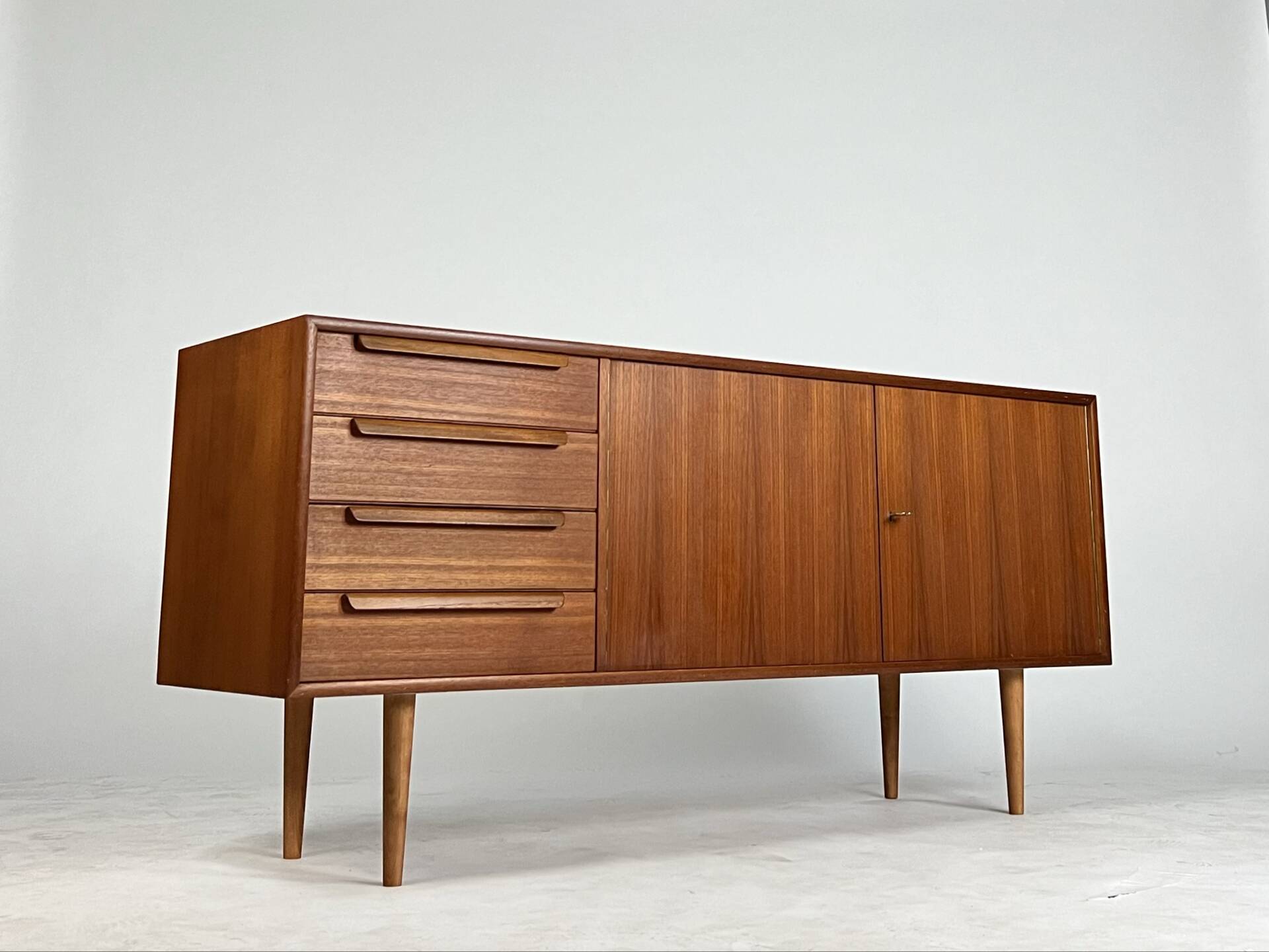 Mid-century teak sideboard by Georg Satink for WK Möbel 60s vintage