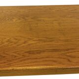 Minimalist vintage teak wood small solid bench