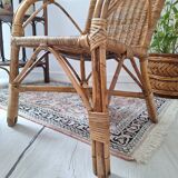 Vintage children's rattan chair