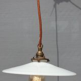 Suspension white opaline sequined copper cable