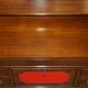 Vintage military commode FINE hardwood, brass and leather.