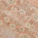 Pale Red & Beige Turkish Runner Rug, 71x301Cm