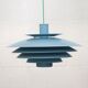 Unique blue coloured Nordic Pendant Lamp by Form Light model 52610, Denmark