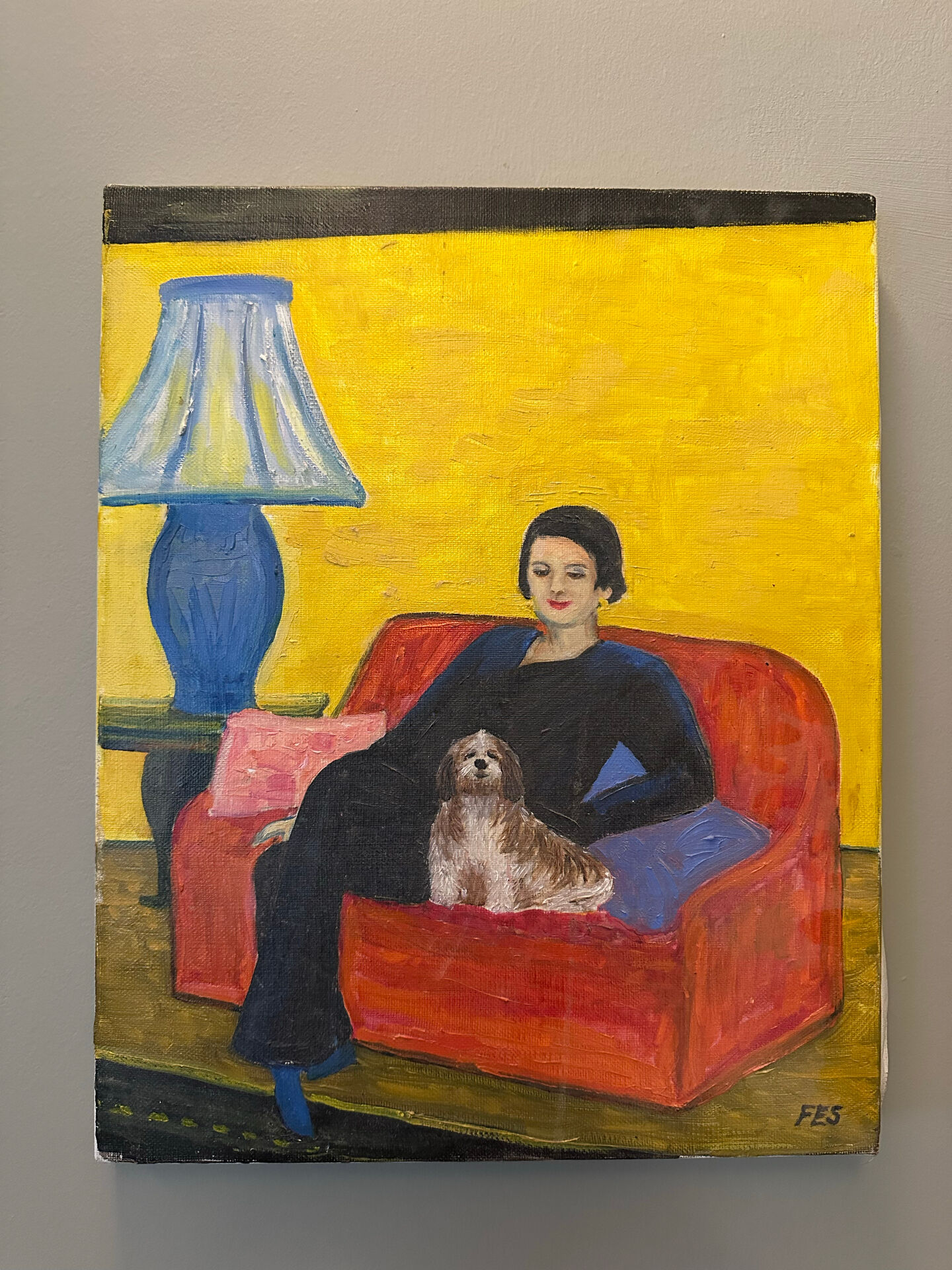 Oil on canvas signed FES