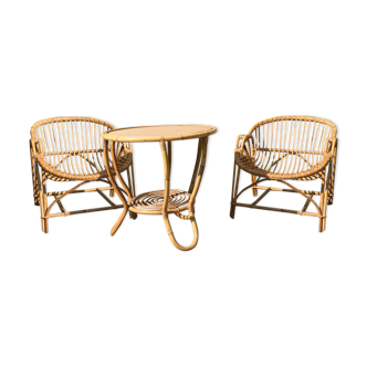 Rattan living set