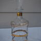 Golden liqueur service from the 1950s-1960s and its 12 glasses.