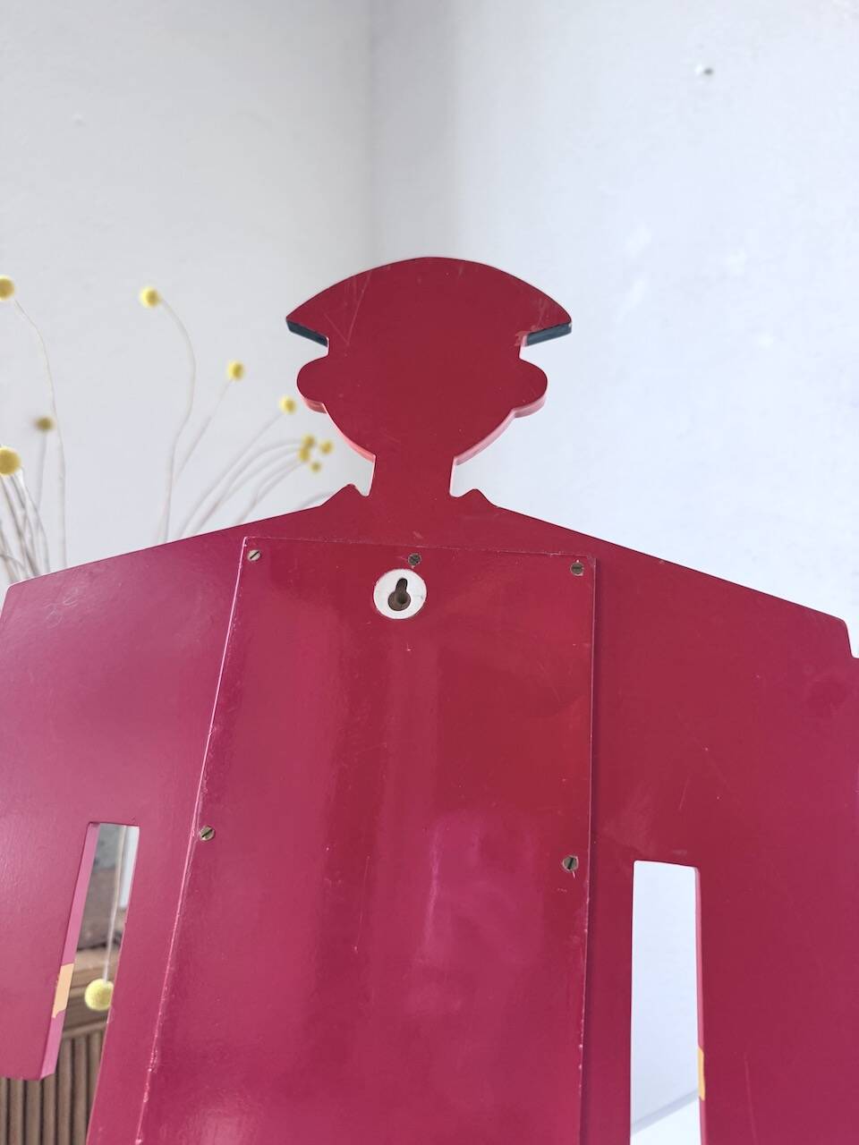 Miroir enfant personnage bois peint
