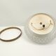 Vintage round ceiling lamp in glass and brass – Diameter 30 cm