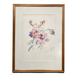 Still life, flower throw, signed and dated 92