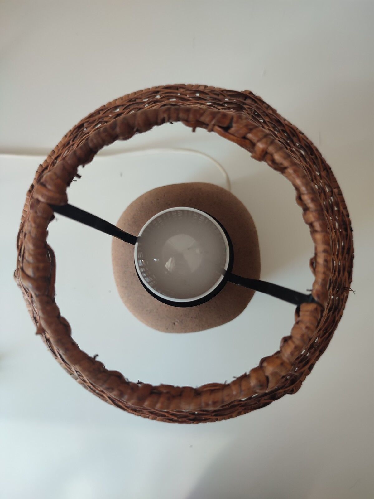 Lampe en pierre naturelle vintage