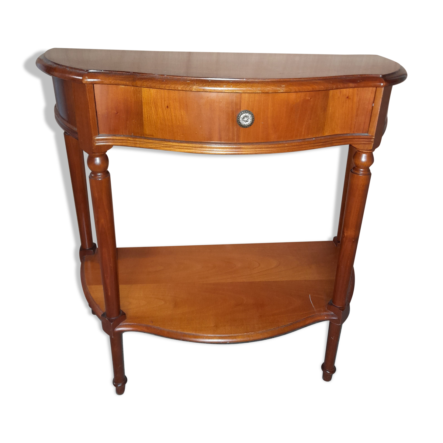 Curved console - entry furniture in cherry - sofa tip