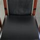 Elegant set of four black cowhide and wooden Art Deco dining chairs