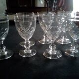 7 verres à eau baccarat