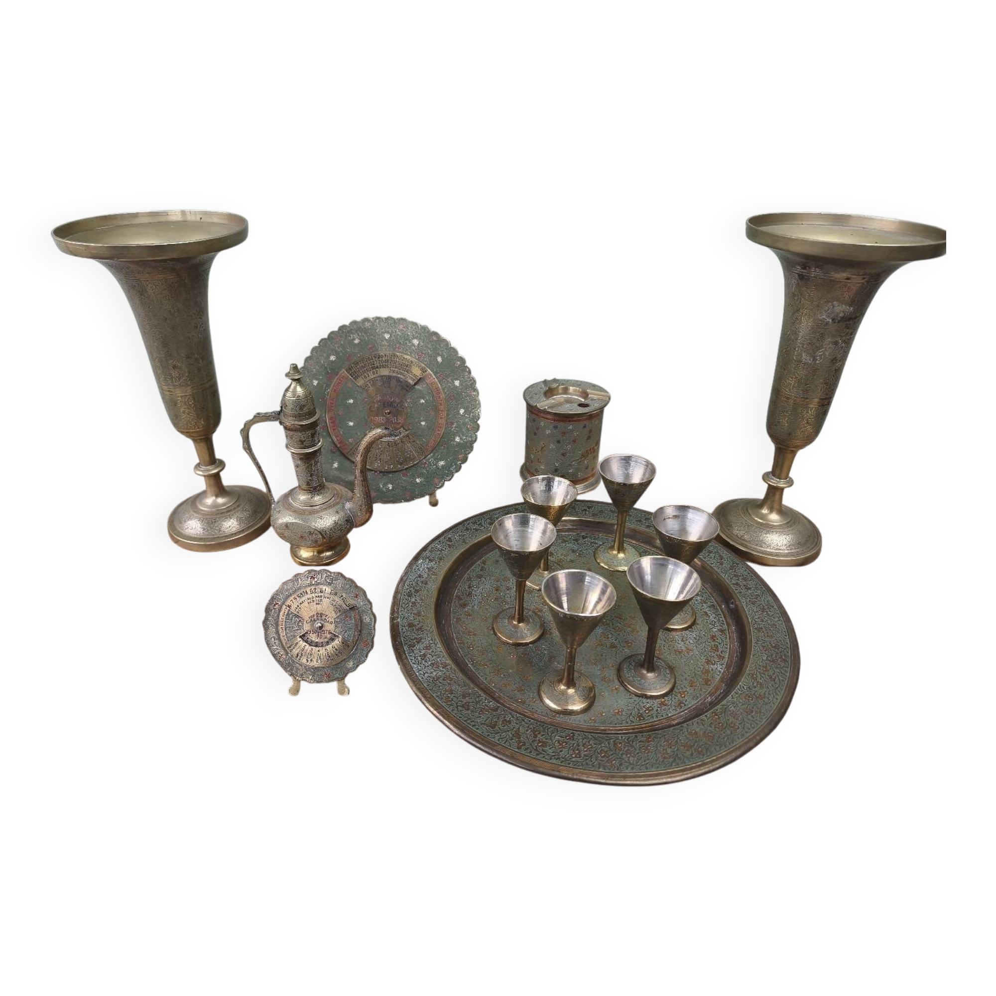 Service à thé Inde complet (13 éléments)