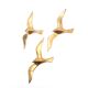 Birds in flight brass wall plaques, 1970s