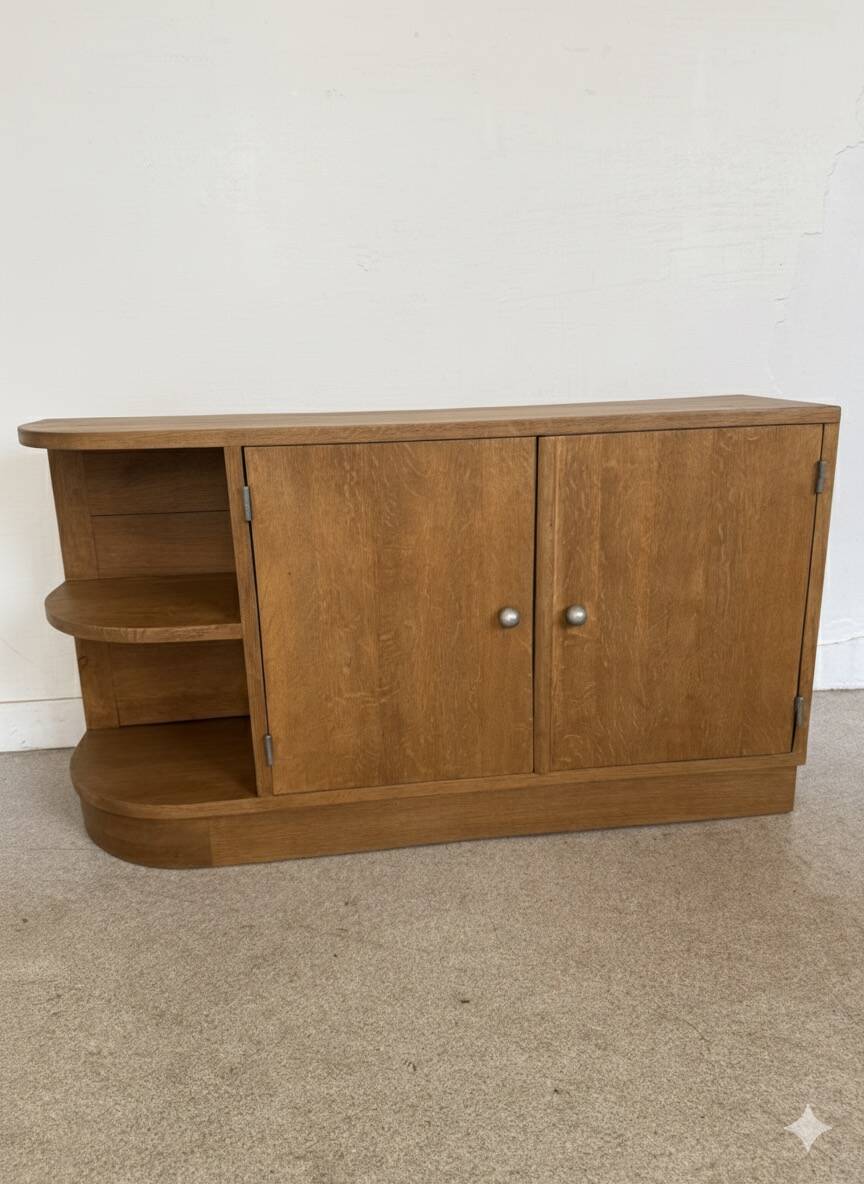 Meuble bas enfilade vintage art déco bois massif