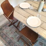 Folding chairs in US armed wood