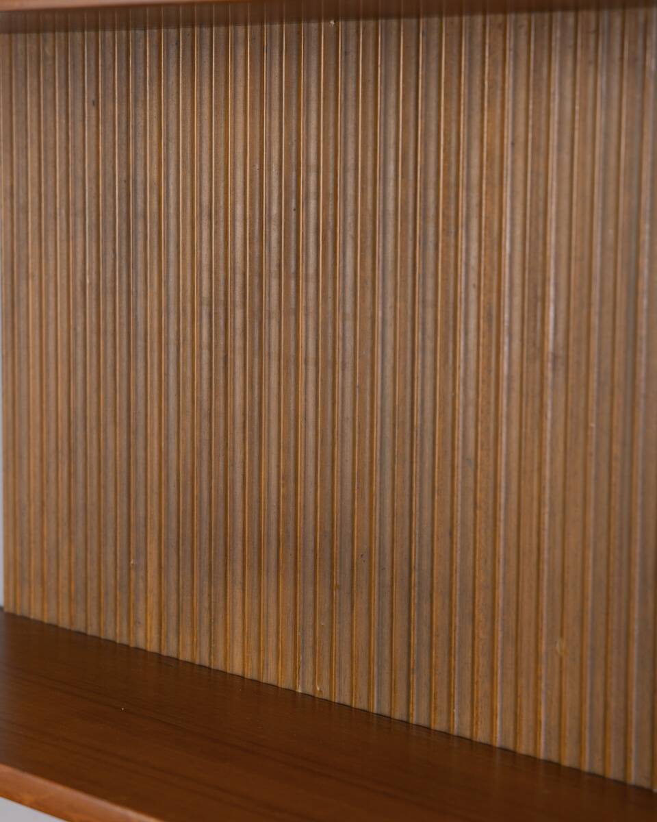 Buffet en teck vintage des années 1960 avec système mural, design italien.