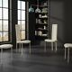 Set of 4 Cattelan Italia white leather chairs from the 1980s, vintage Italian design