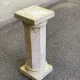 Natural stone pedestal column in beige marble, neoclassical style, 77cm.