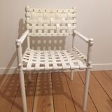 Lot of 4 white Italian-designed chairs by GABER