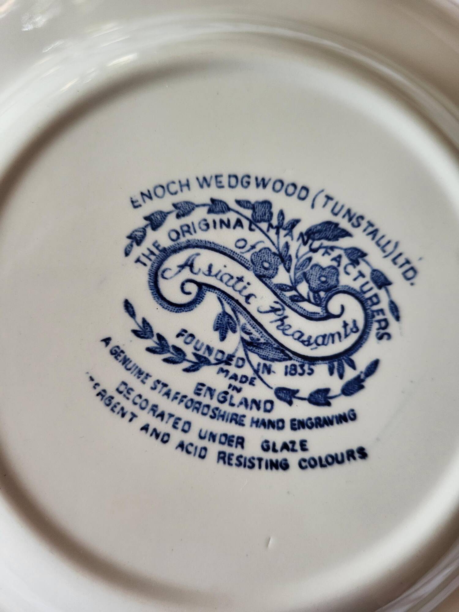 Hollow plates / Hollow plates ASIATIC PHEASANTS Enoch Wedgwood