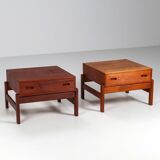 Illum Wikkelso side table in teak Hjorring Mobel Denmark 1960