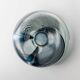 Vintage Murano glass bowl - filigree glass, twisted striped pattern, bluish - Italy 1970s