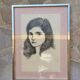 Tableau : dessin sur carton - portrait de jeune femme