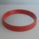 Vintage round mirror orange 60s 70s