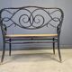 Art nouveau settee no. 2 in bent wood and cane by Thonet Brothers, Austria 1900s